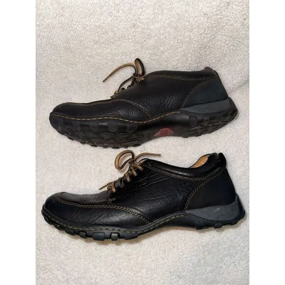 Born Men's Black Leather Lace-Up‎ Sneakers Size 10.5 Casual Shoes