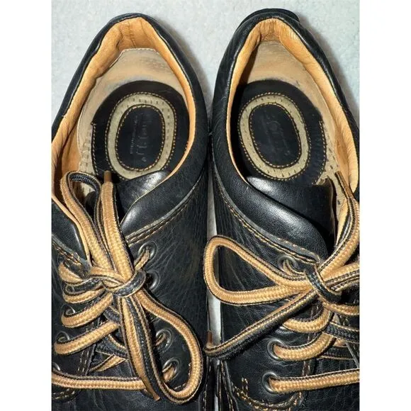 Born Men's Black Leather Lace-Up‎ Sneakers Size 10.5 Casual Shoes