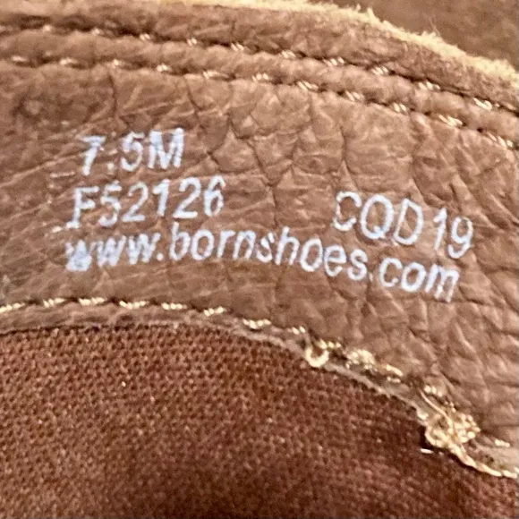 Born Shoes Brown Leather Boots Slip-On Booties Dallia Women’s Size 7.5
