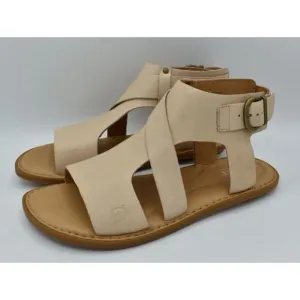 Born Womens Size 7 Marlowe Natural Full Grain Leather Gladiator Sandals Shoes