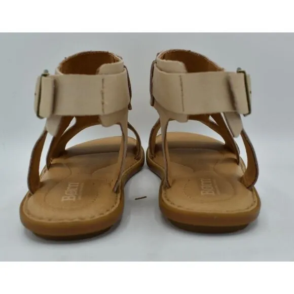 Born Womens Size 7 Marlowe Natural Full Grain Leather Gladiator Sandals Shoes