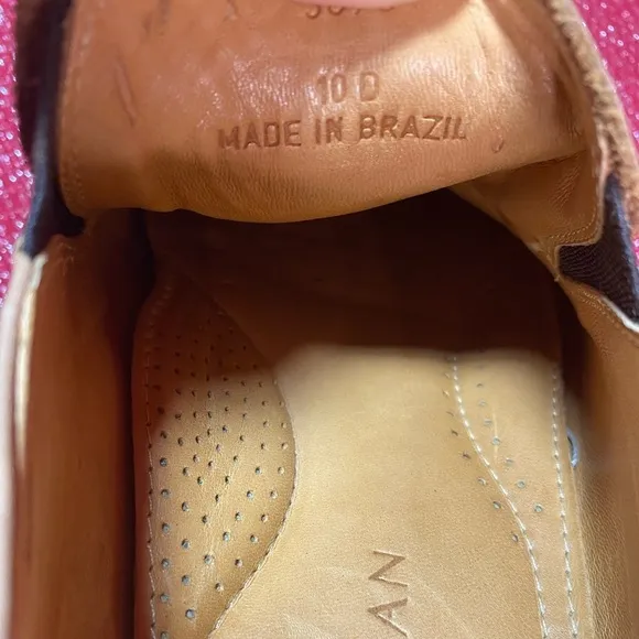 BOSTONIAN soft leather slip on loafers shoes made in Brazil 10