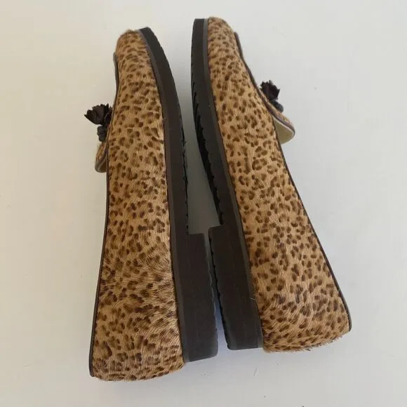 Bottega Venetta Leopard Cheetah Print  Loafers Shoes Pony hair 35 EU - 5.5 US