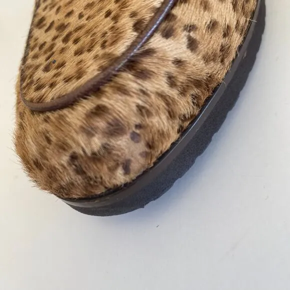 Bottega Venetta Leopard Cheetah Print  Loafers Shoes Pony hair 35 EU - 5.5 US