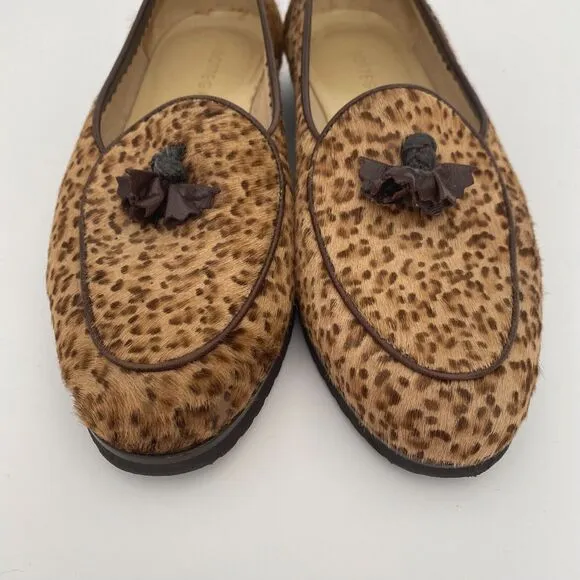 Bottega Venetta Leopard Cheetah Print  Loafers Shoes Pony hair 35 EU - 5.5 US