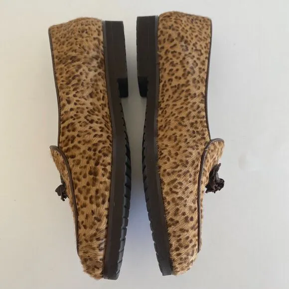 Bottega Venetta Leopard Cheetah Print  Loafers Shoes Pony hair 35 EU - 5.5 US