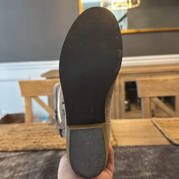 Boutique Soles Brand Taupe Suede Boots - Size 37