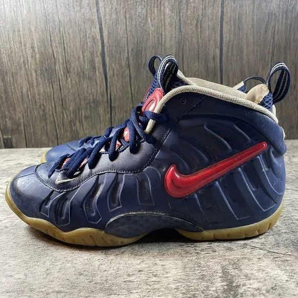 Boy's Nike Little Foamposite Pro 'USA' Sneakers 644792-405- Size 6Y