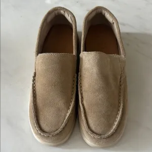 Boys Tan Suede Loafers size 13