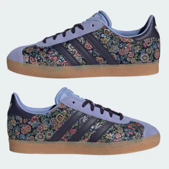 Brand New Adidas Originals Gazelle X Liberty London Shoes Kids Unisex