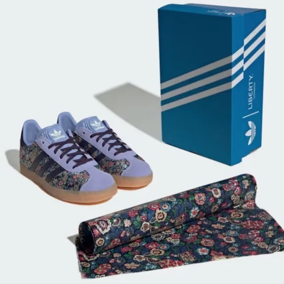 Brand New Adidas Originals Gazelle X Liberty London Shoes Kids Unisex