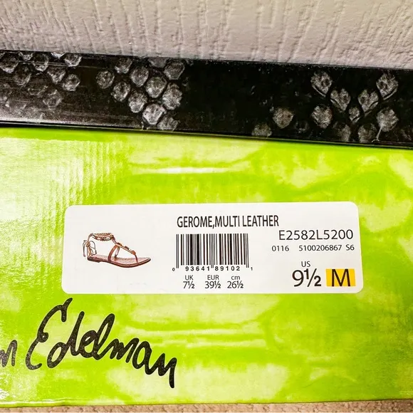 BRAND NEW Sam Edelman Gerome Beaded Hawaiian Seashell Sandals Size 9.5