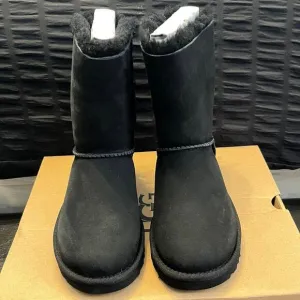 Brand New UGG Bailey Bow II Boots- Black, Size 5 Authentic