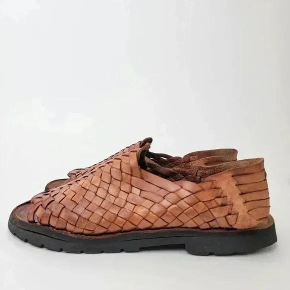 Brand X Ranchero Huarache Leather Fisherman Sandals - 12