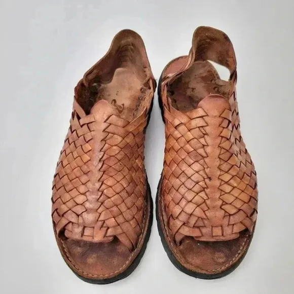 Brand X Ranchero Huarache Leather Fisherman Sandals - 12