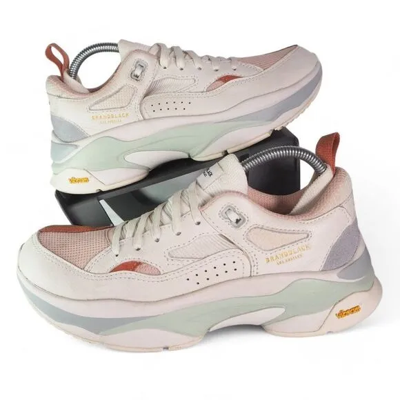Brandblack Los Angeles Saga 130 Casual Sneakers 'White Blue Pink&quot; Women's 10