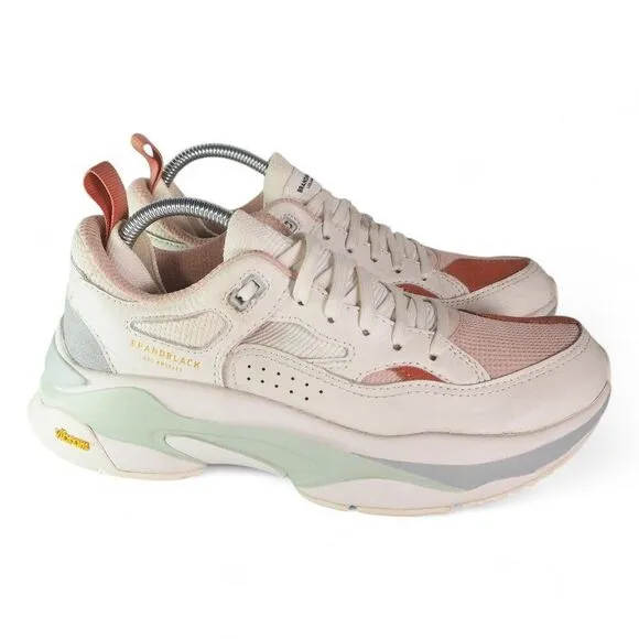 Brandblack Los Angeles Saga 130 Casual Sneakers 'White Blue Pink&quot; Women's 10