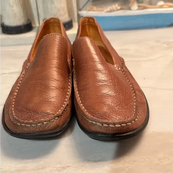 BRAZIL Sandro moscoloni Brown Leather Loafers size 8