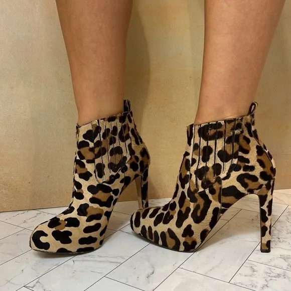 BRIAN Atwood Animal Print Pony hair Boots 39 EU 8 US