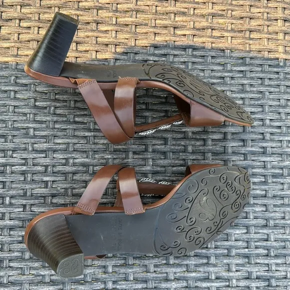 Brighton Brown Heels with Leather Straps