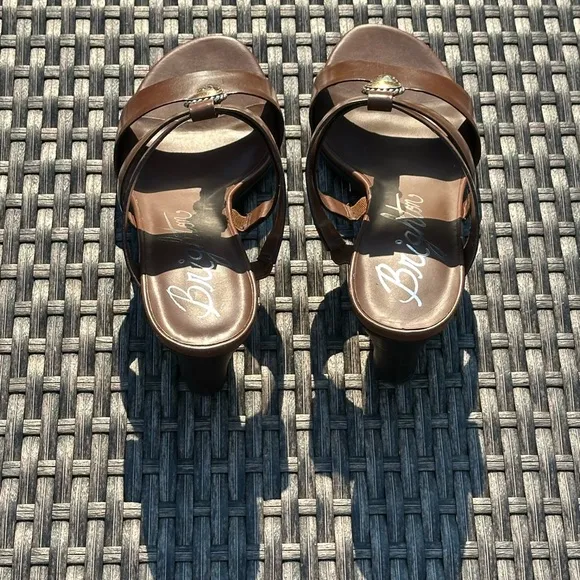 Brighton Brown Heels with Leather Straps