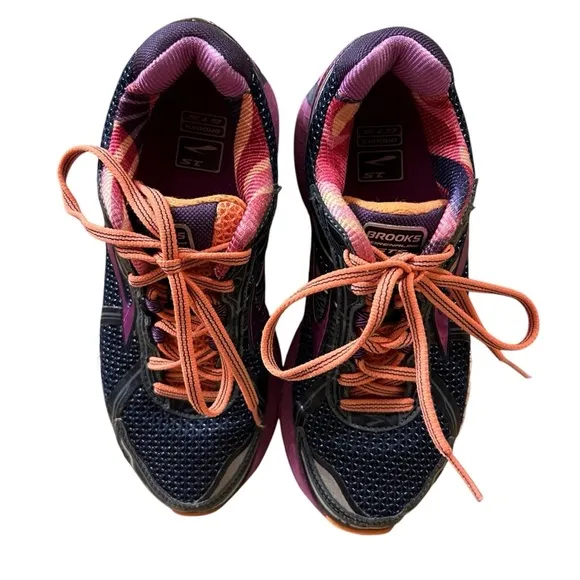 Brooks Adrenaline GTS 15 Women's Running Shoes Size 11 B Black/Purple/Orange