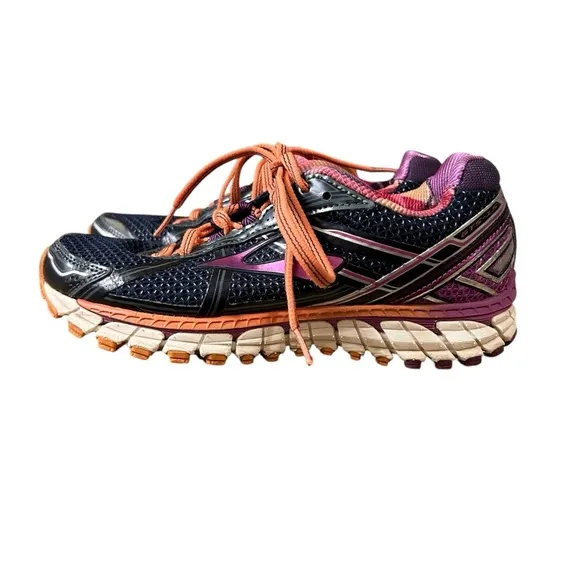 Brooks Adrenaline GTS 15 Women's Running Shoes Size 11 B Black/Purple/Orange
