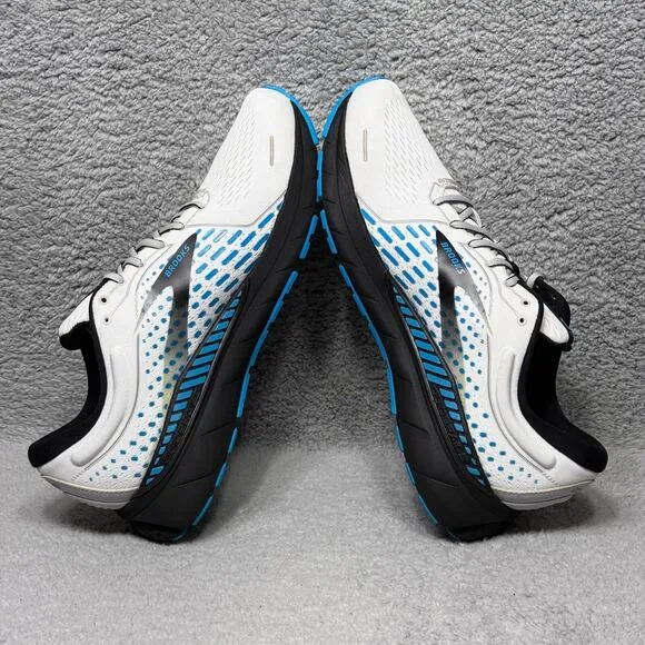Brooks Adrenaline GTS 21 Mens Size 14 Running Shoes Sneakers White Blue