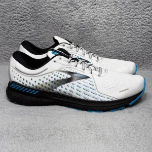 Brooks Adrenaline GTS 21 Mens Size 14 Running Shoes Sneakers White Blue