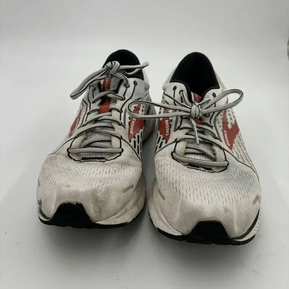 Brooks Adrenaline GTS 21 Mens Athletic Running Shoes Size 12 White 1103491D160
