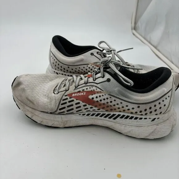 Brooks Adrenaline GTS 21 Mens Athletic Running Shoes Size 12 White 1103491D160