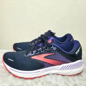 Brooks Adrenaline GTS 22 Women Rannind Athletic Black Purple Coral Sneaker 10.5