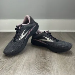 Brooks Adrenaline GTS 22 Womens 10 Running Shoes Black Pink Sneakers 1203531B015