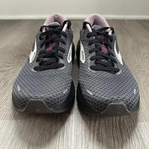 Brooks Adrenaline GTS 22 Womens 10 Running Shoes Black Pink Sneakers 1203531B015