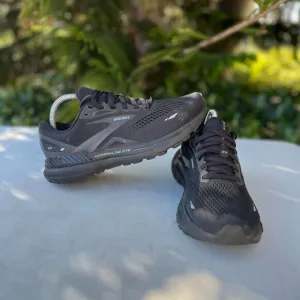 Brooks Adrenaline GTS 23 Triple Black Running Shoes Mens Size: 9.5