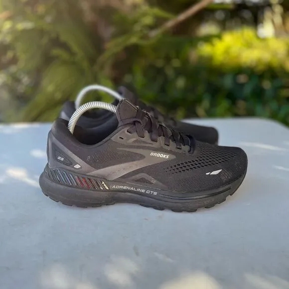 Brooks Adrenaline GTS 23 Triple Black Running Shoes Mens Size: 9.5
