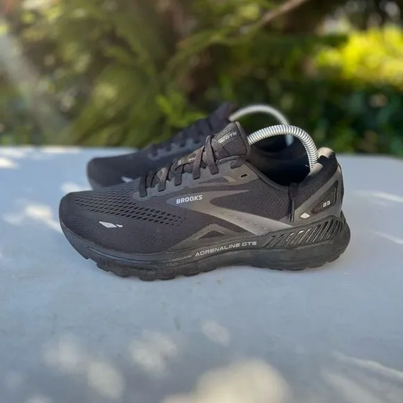 Brooks Adrenaline GTS 23 Triple Black Running Shoes Mens Size: 9.5