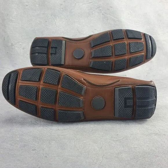 Brooks Brothers Driving Moc Shoes Size 6 Leather Logo Moccasins Penny Loafers