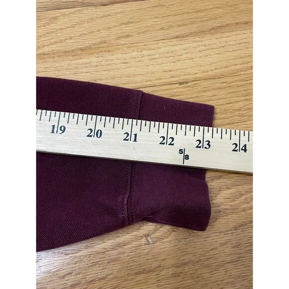 Brooks Brothers Pullover Sweater Men's M Purple 1/4 Zip Ribbed Hem Long Sleeve