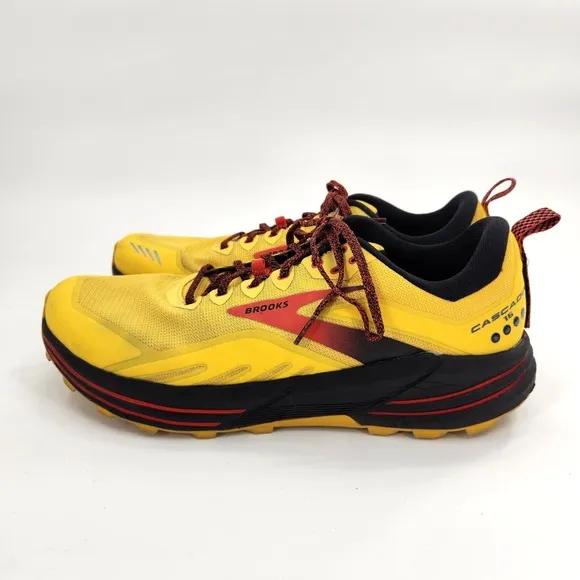 Brooks Cascadia 16 Shoes Men's Size 12 Trail Running Yellow