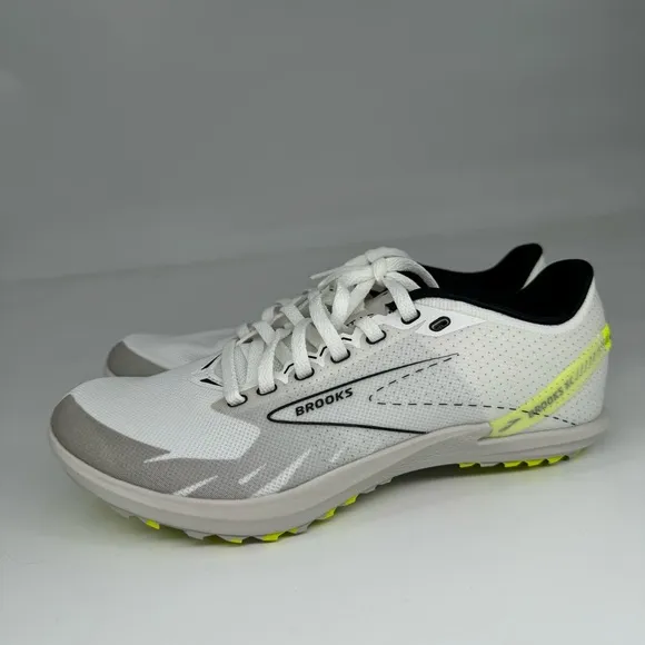 Brooks Draft XC Low White Spike Less‎ Running Shoes Unisex Size 6.5