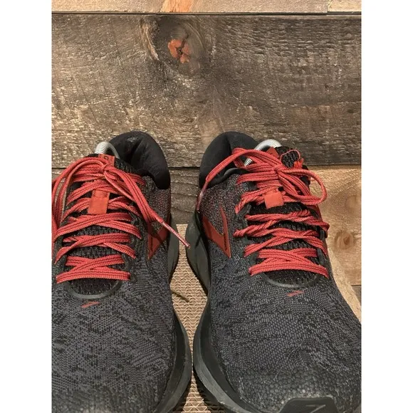 Brooks Ghost-11 Running Shoes Mens Size 11 D Gray Red Lace Up