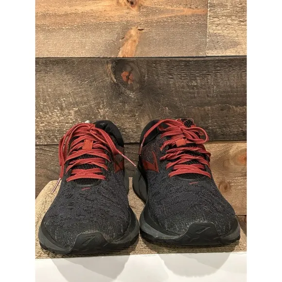 Brooks Ghost-11 Running Shoes Mens Size 11 D Gray Red Lace Up