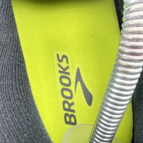 Brooks Ghost 13 Athletic Running Shoes Mens Size 13 EE Black Neon Yellow Lace Up