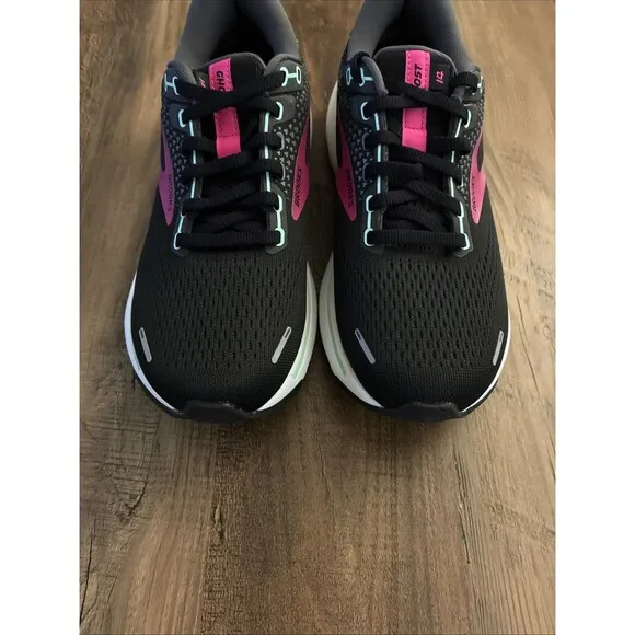 Brooks Ghost 14 Running Shoes Black Yucca Pink Women Size 8 Wide New
