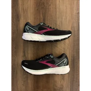 Brooks Ghost 14 Running Shoes Black Yucca Pink Women Size 8 Wide New