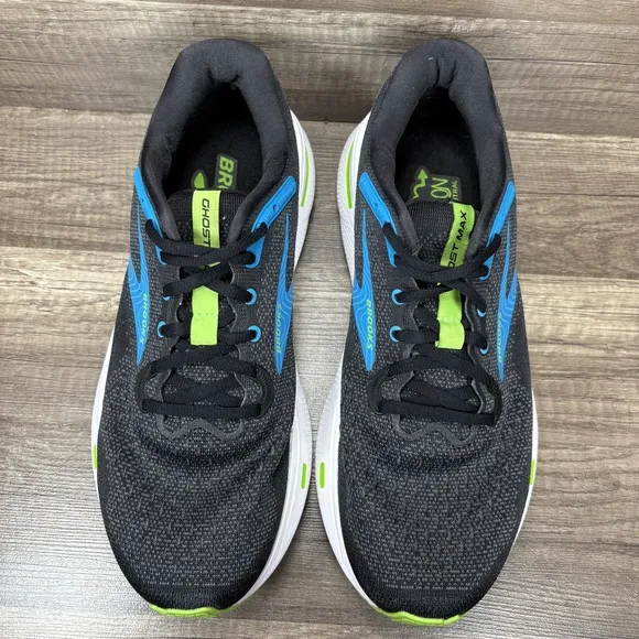Brooks Ghost Max Black Blue Mens US Size 9 EUR 42.5 1104061D060 Running Shoes