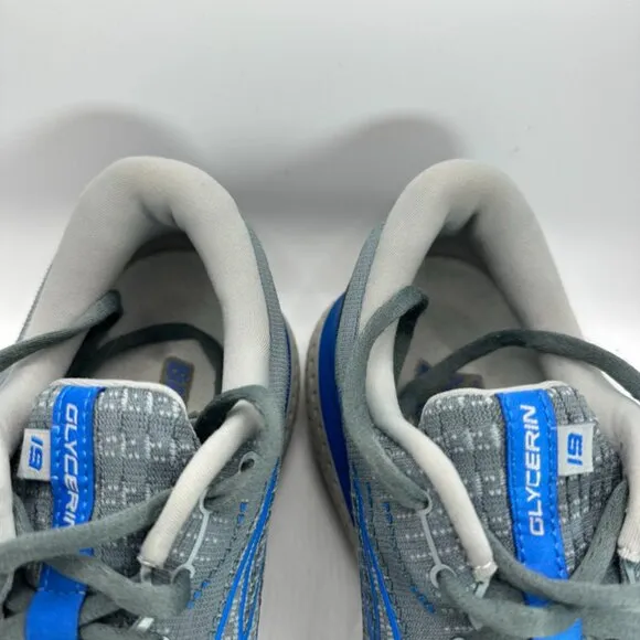 Brooks Glycerin 19 Shoes Mens Size 10.5 Gray Blue Running Racing
