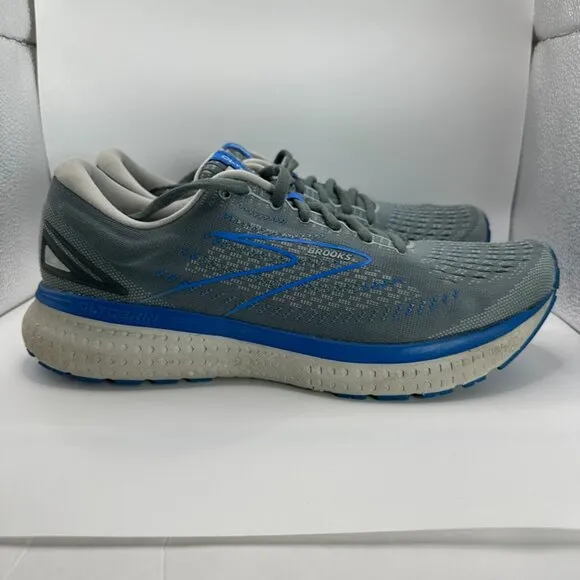 Brooks Glycerin 19 Shoes Mens Size 10.5 Gray Blue Running Racing