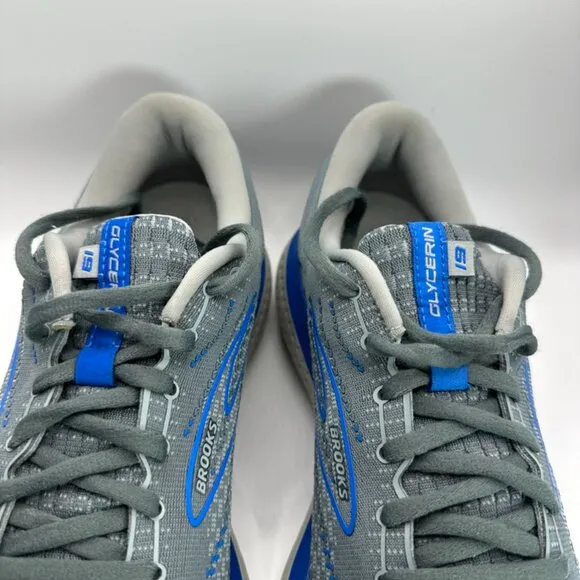 Brooks Glycerin 19 Shoes Mens Size 10.5 Gray Blue Running Racing